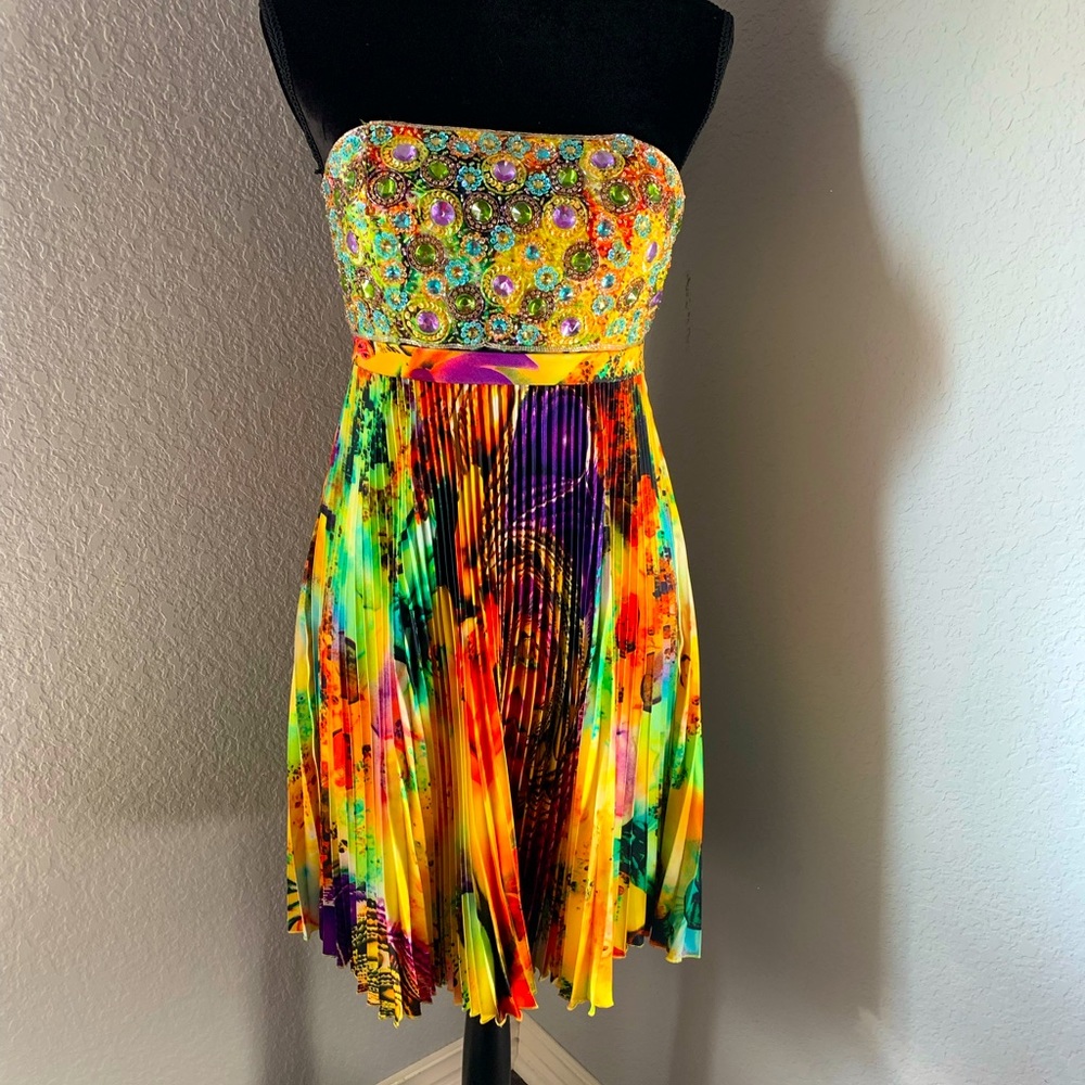 Oucui Tye Dye Formal Dress Sz S/6/36